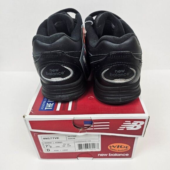 New Balance 577 Walking Tennis Shoes DSL-2 Black Women Size 7 1/2 D Wide NIB - Picture 2 of 15